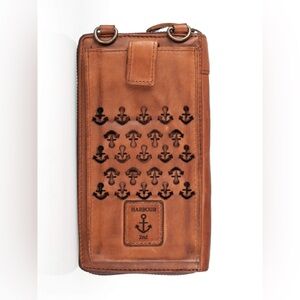 Harbour 2nd Anchor Love Lina Leather Cognac Wallet/Phone Case Crossbody